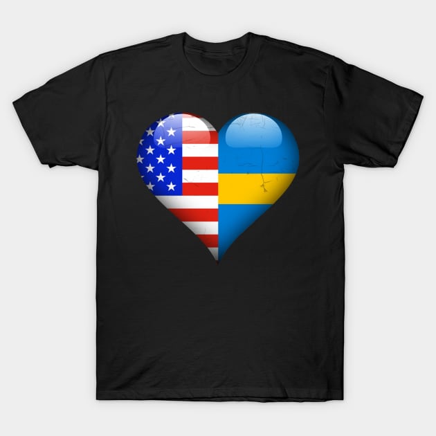 Half American Half Swedish - Gift for Swedish From Sweden T-Shirt by Country Flags